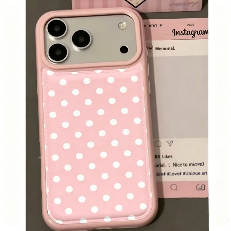 Y2K Phone Accessories - Coque de téléphone en cuir tendance