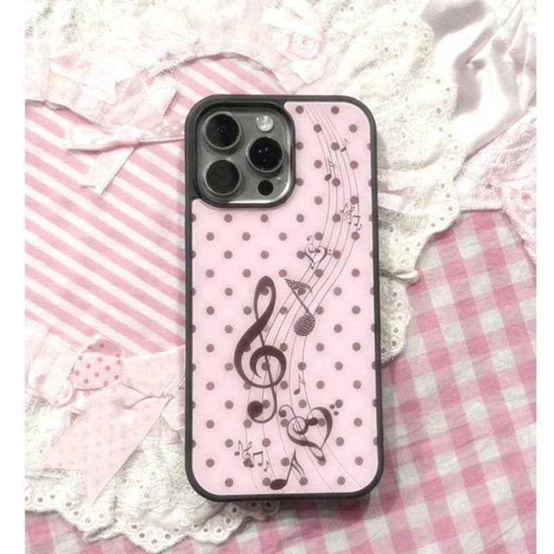Y2K Phone Accessories - Coque de téléphone Y2K coréenne rose
