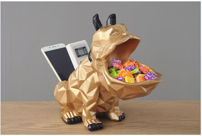 Phone Accessories Europe - Bouledogue géométrique créatif résine artisanat articles