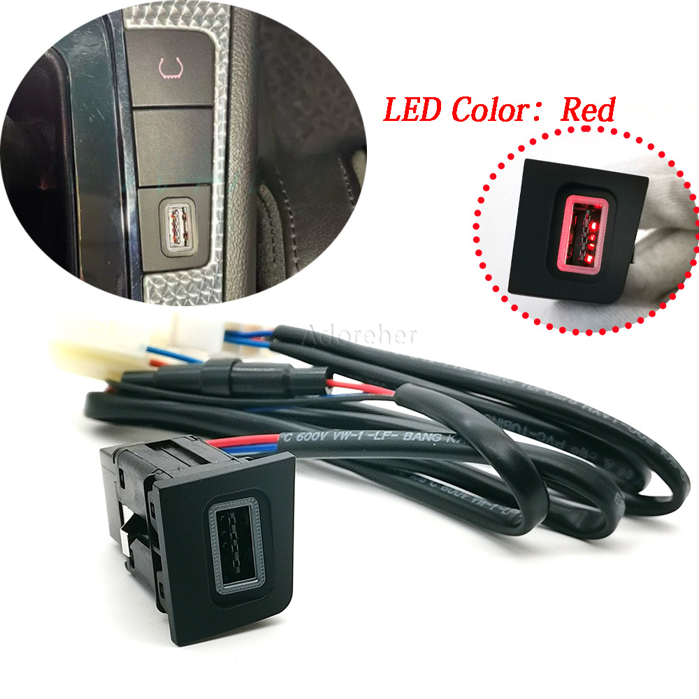 Phone Accessories Red - Chargeur de téléphone de voiture LED