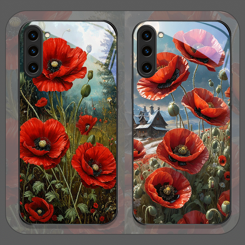 Phone Accessories Red - Coque de téléphone en verre trempé