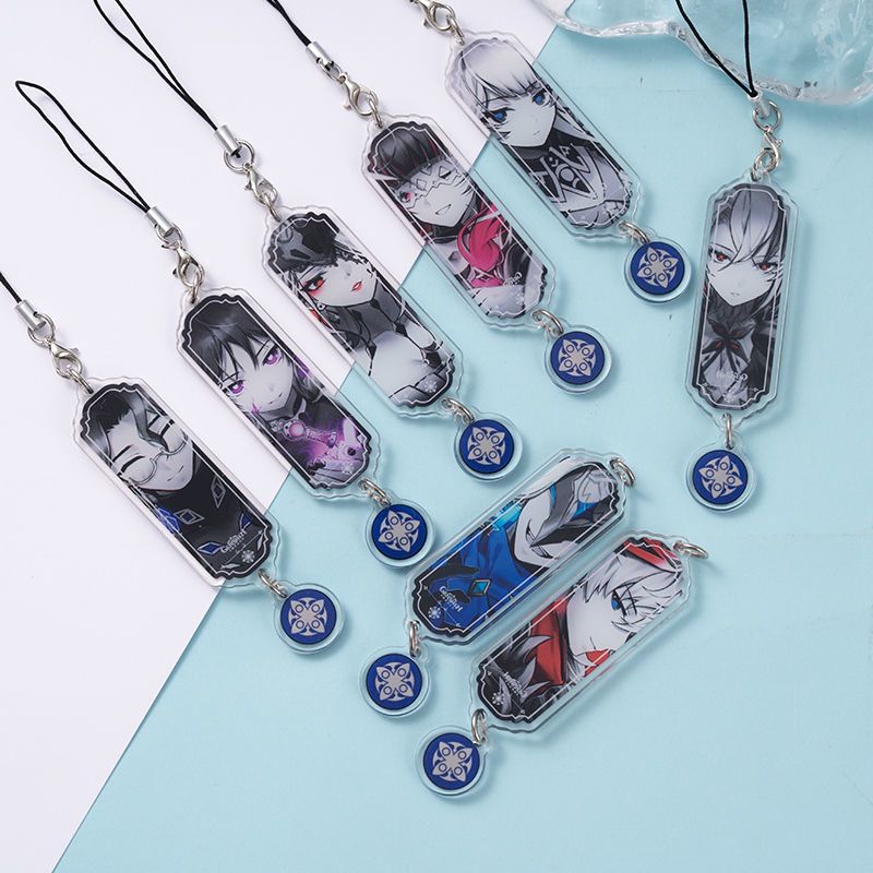Phone Accessories Charms - 8 pièces Porte-clés Anime Genshin Impact