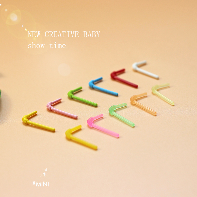 Phone Accessories Europe - Mini pailles colorées en résine pour