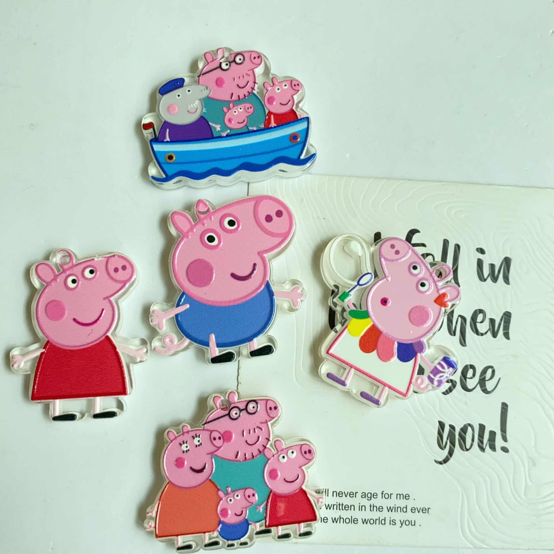 Pendentif Peppa Pig en relief  - Phone Accessories Hanging avis et prix