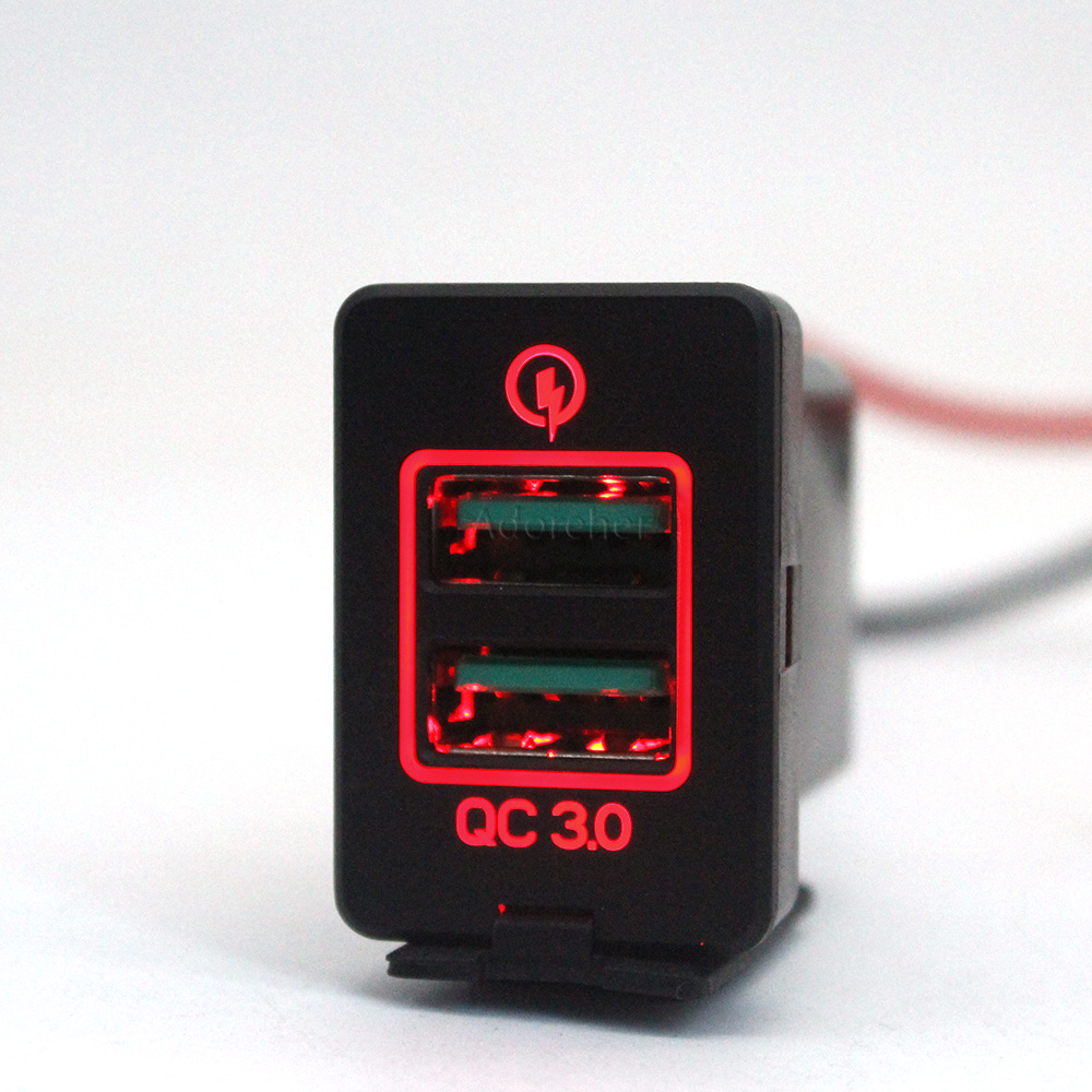Chargeur de voiture LED rouge, - Phone Accessories Red avis et prix