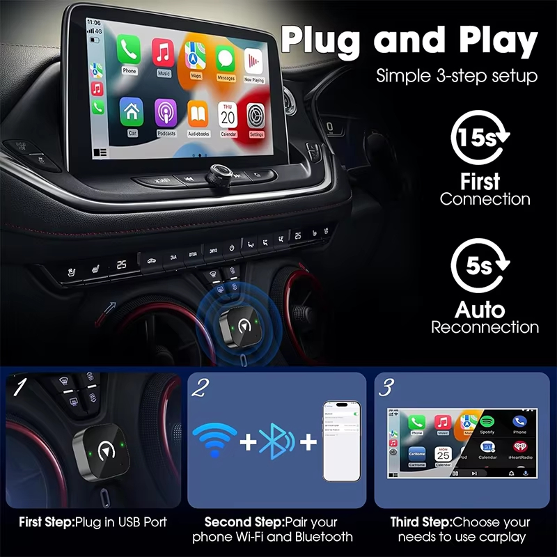 Adaptateur CarPlay sans fil 2- - Phone Accessories Business avis et prix