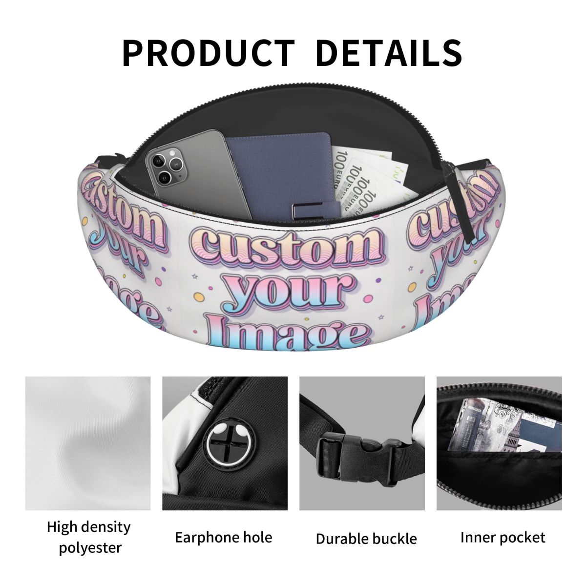 Sac banane personnalisé avec v - Phone Accessories Images avis et prix